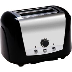 Morphy Richards 44261 Accents 2 Slice Toaster in Black & Stainless Steel